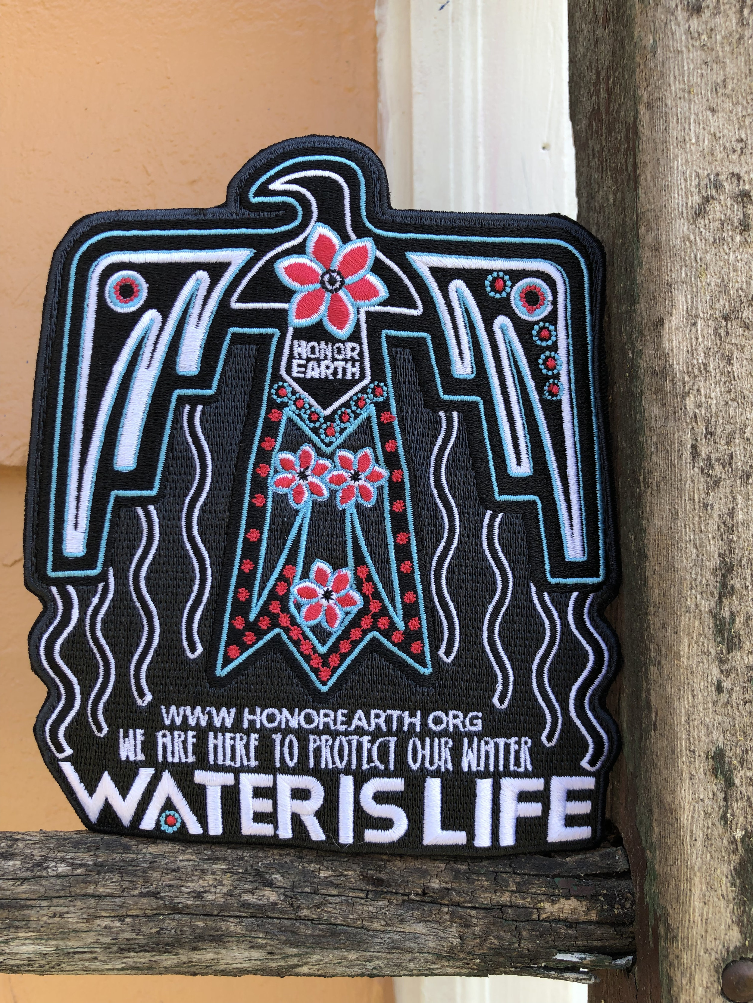 Water is Life Embroidered Patch Celebrating Water Protectors