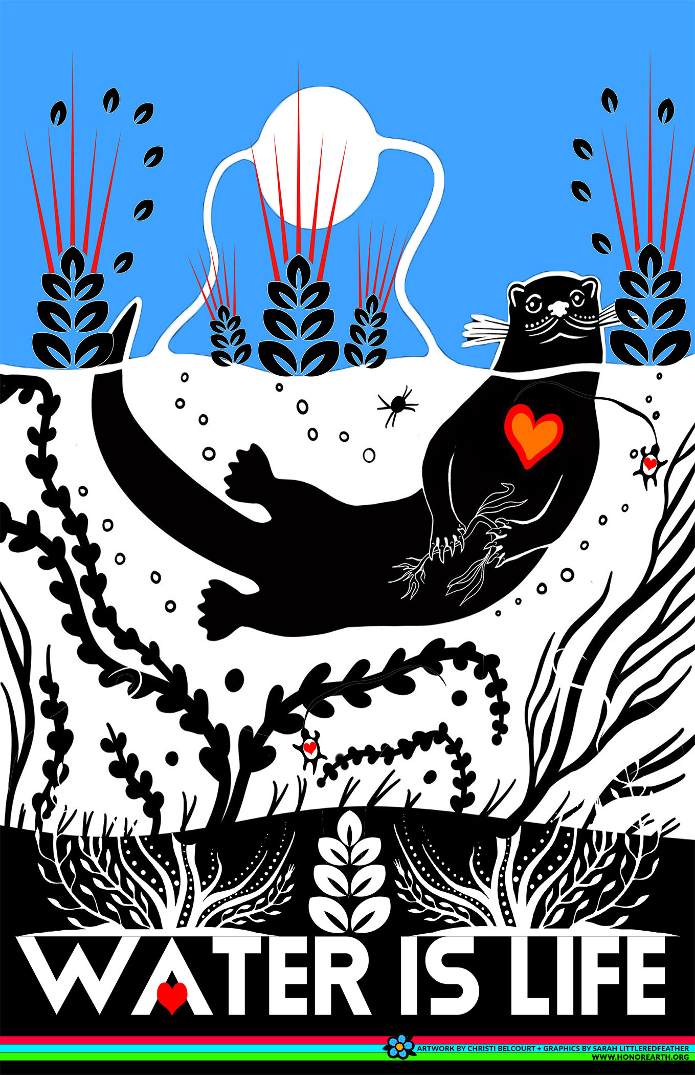Mother Otter Water is Life Poster