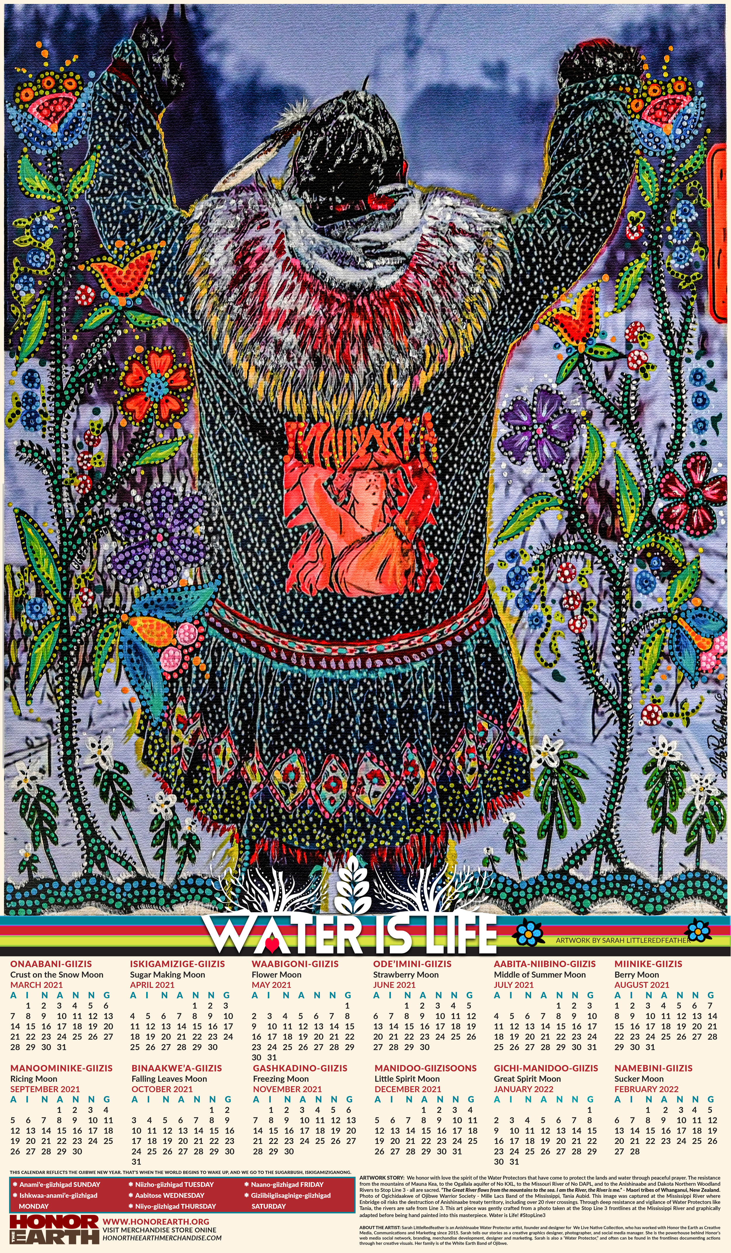 Ojibwe New Year: Water Protector Calendar 2021